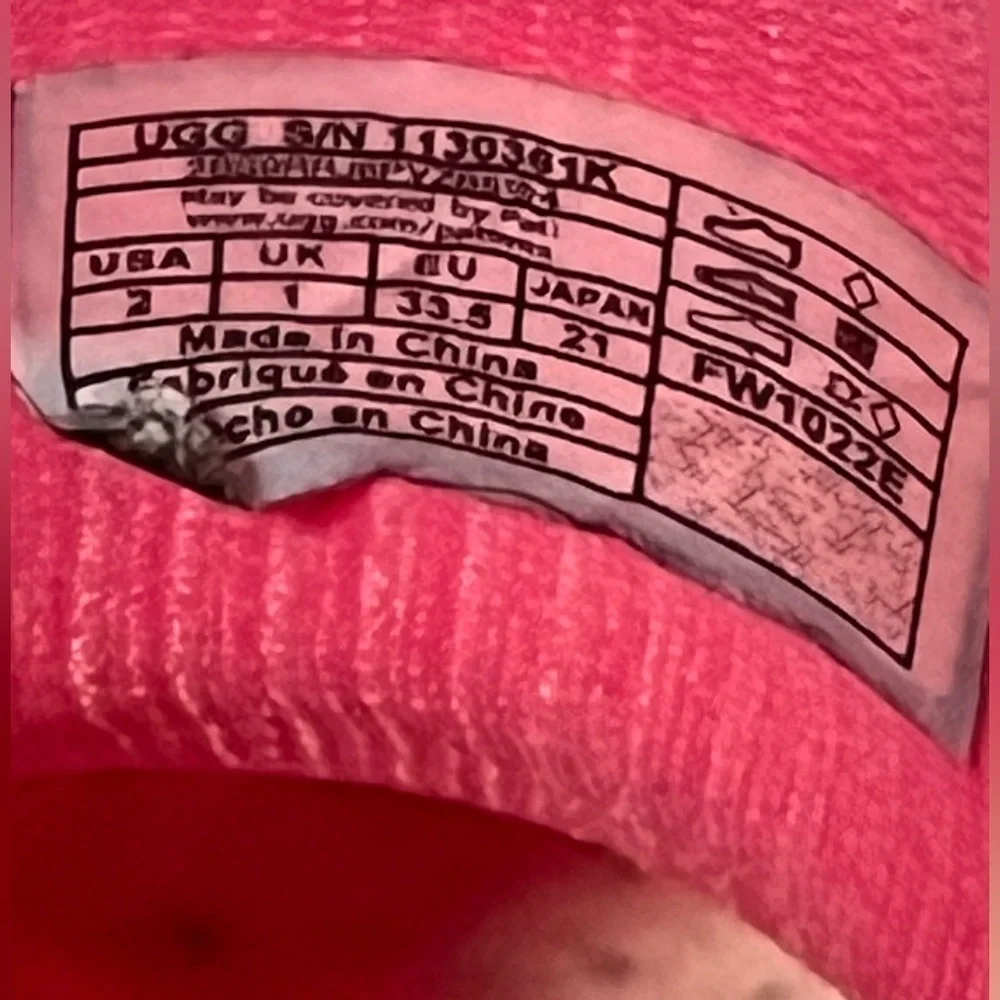 UGG Kids Neon Pink Rain Boots